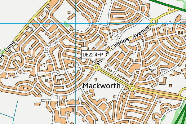 DE22 4FP map - OS VectorMap District (Ordnance Survey)