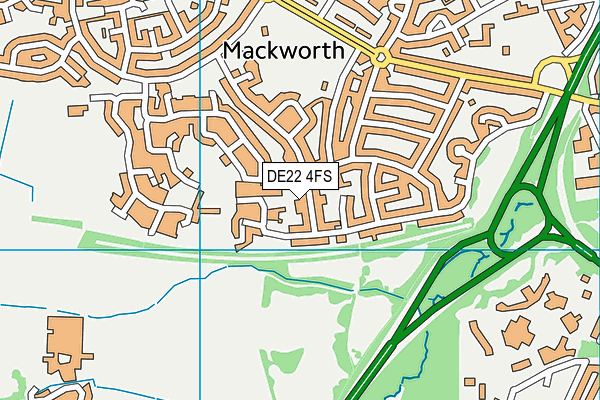 DE22 4FS map - OS VectorMap District (Ordnance Survey)