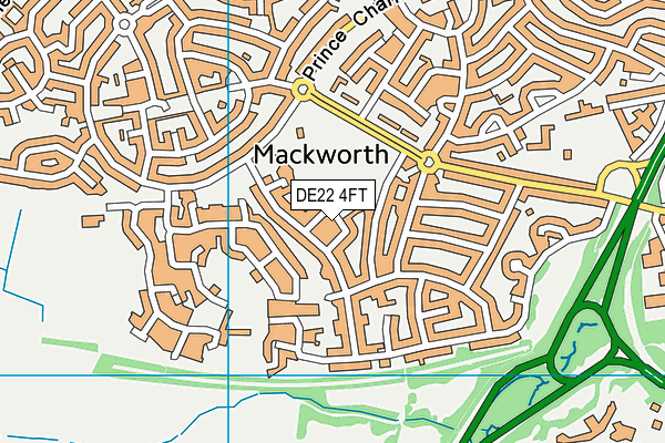 DE22 4FT map - OS VectorMap District (Ordnance Survey)