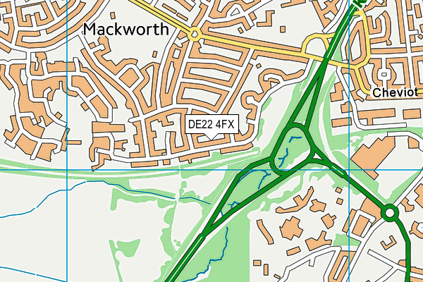 DE22 4FX map - OS VectorMap District (Ordnance Survey)