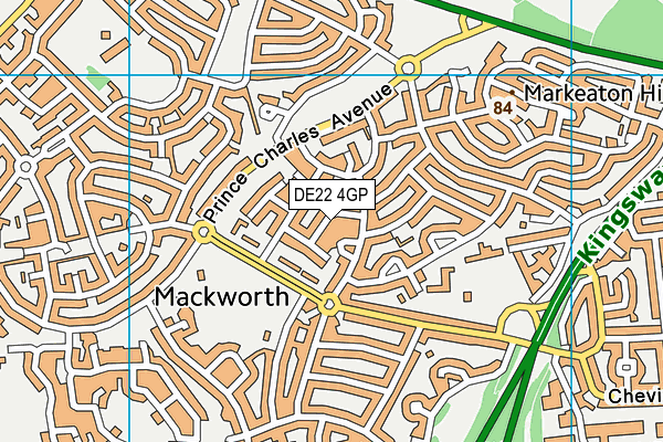 DE22 4GP map - OS VectorMap District (Ordnance Survey)