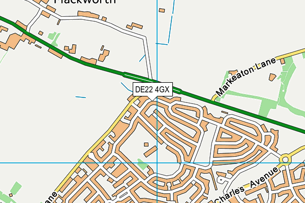 DE22 4GX map - OS VectorMap District (Ordnance Survey)