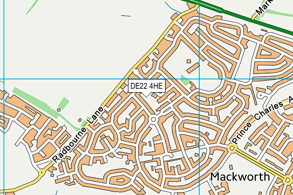 DE22 4HE map - OS VectorMap District (Ordnance Survey)