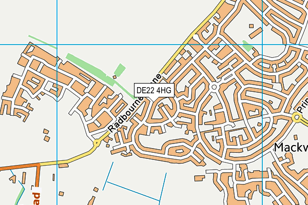 DE22 4HG map - OS VectorMap District (Ordnance Survey)