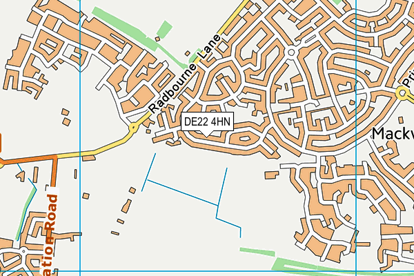 DE22 4HN map - OS VectorMap District (Ordnance Survey)