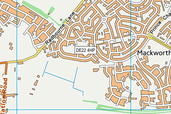 DE22 4HP map - OS VectorMap District (Ordnance Survey)