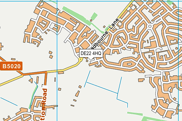 DE22 4HQ map - OS VectorMap District (Ordnance Survey)