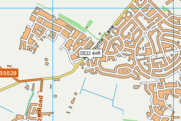 DE22 4HR map - OS VectorMap District (Ordnance Survey)