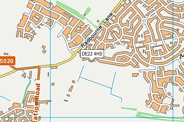 DE22 4HS map - OS VectorMap District (Ordnance Survey)