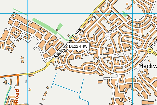 DE22 4HW map - OS VectorMap District (Ordnance Survey)