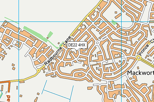 DE22 4HX map - OS VectorMap District (Ordnance Survey)