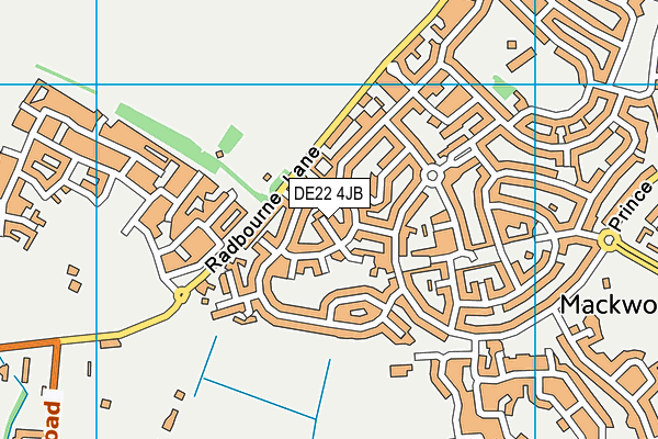 DE22 4JB map - OS VectorMap District (Ordnance Survey)