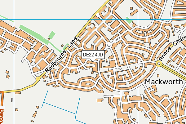 DE22 4JD map - OS VectorMap District (Ordnance Survey)