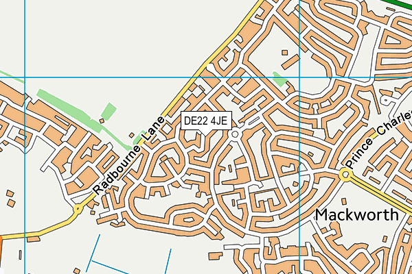 DE22 4JE map - OS VectorMap District (Ordnance Survey)