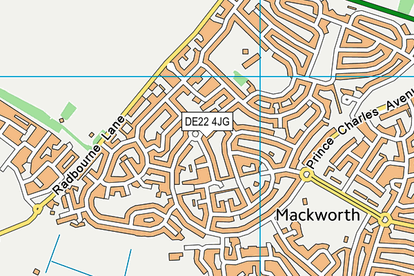 DE22 4JG map - OS VectorMap District (Ordnance Survey)