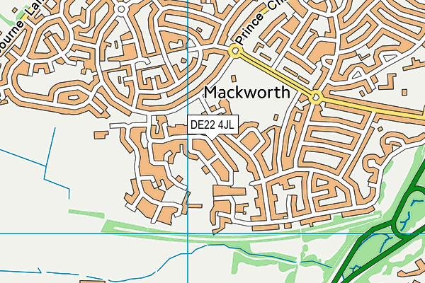 DE22 4JL map - OS VectorMap District (Ordnance Survey)