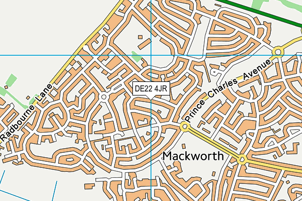 DE22 4JR map - OS VectorMap District (Ordnance Survey)