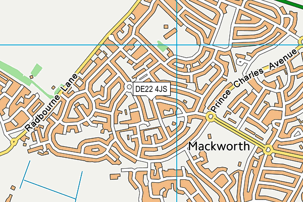 DE22 4JS map - OS VectorMap District (Ordnance Survey)