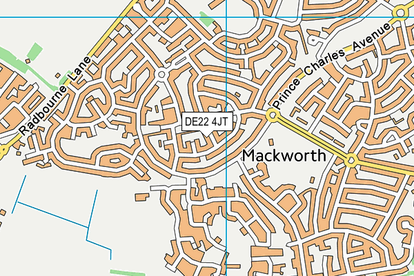 DE22 4JT map - OS VectorMap District (Ordnance Survey)