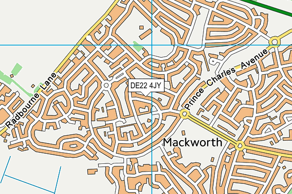 DE22 4JY map - OS VectorMap District (Ordnance Survey)