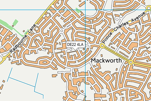 DE22 4LA map - OS VectorMap District (Ordnance Survey)