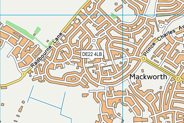 DE22 4LB map - OS VectorMap District (Ordnance Survey)