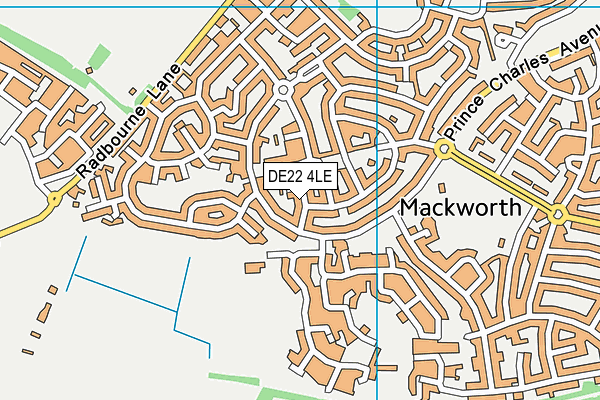 DE22 4LE map - OS VectorMap District (Ordnance Survey)