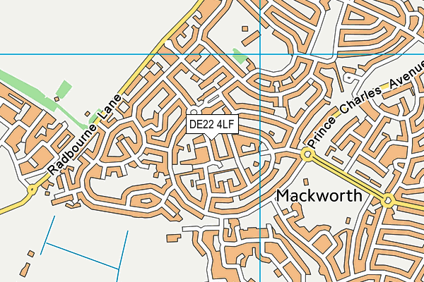 DE22 4LF map - OS VectorMap District (Ordnance Survey)