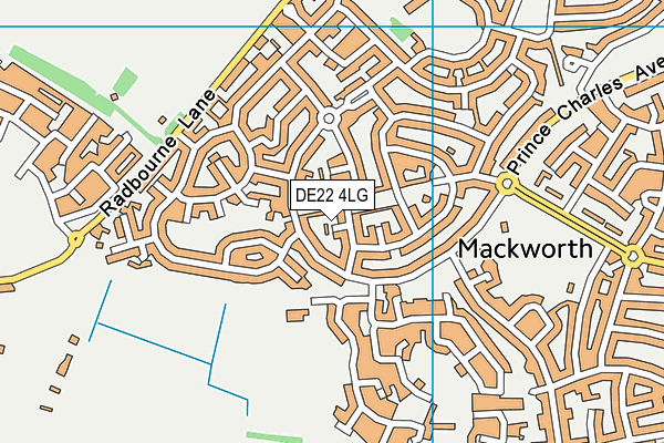 DE22 4LG map - OS VectorMap District (Ordnance Survey)