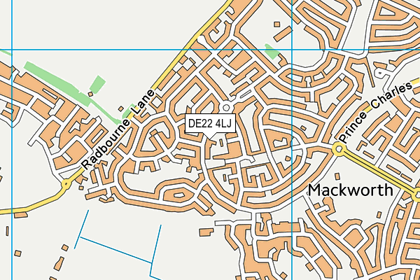 DE22 4LJ map - OS VectorMap District (Ordnance Survey)