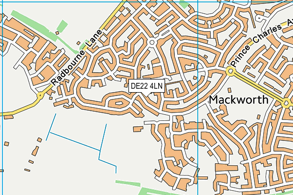 DE22 4LN map - OS VectorMap District (Ordnance Survey)