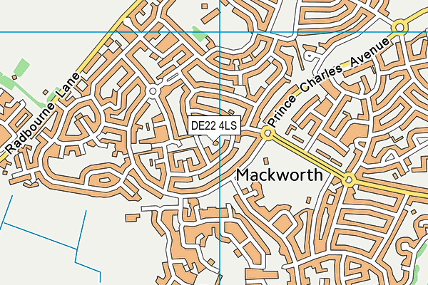 DE22 4LS map - OS VectorMap District (Ordnance Survey)