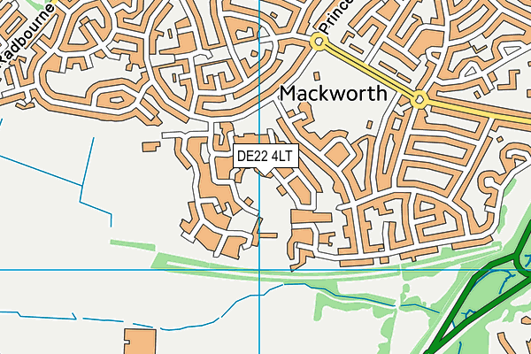 DE22 4LT map - OS VectorMap District (Ordnance Survey)