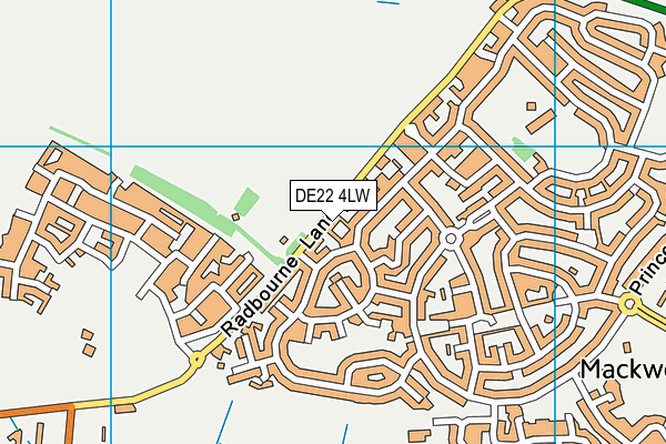 DE22 4LW map - OS VectorMap District (Ordnance Survey)