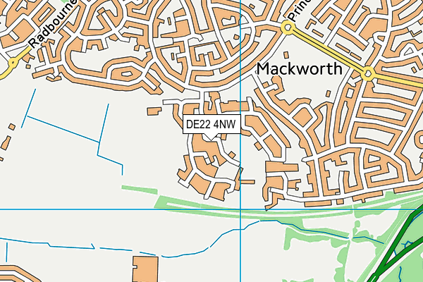 DE22 4NW map - OS VectorMap District (Ordnance Survey)