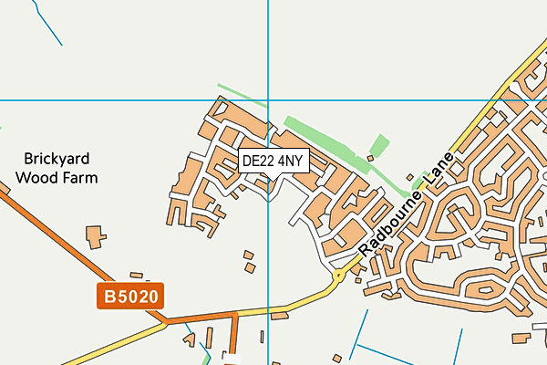 DE22 4NY map - OS VectorMap District (Ordnance Survey)