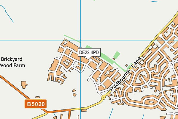 DE22 4PD map - OS VectorMap District (Ordnance Survey)