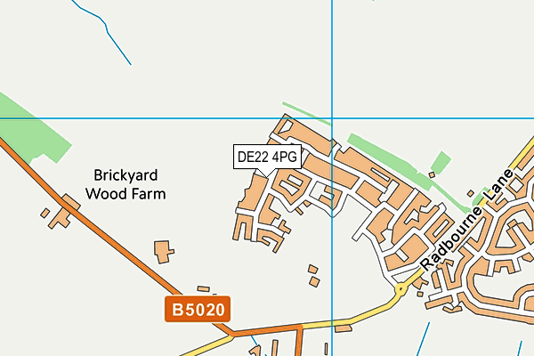 DE22 4PG map - OS VectorMap District (Ordnance Survey)
