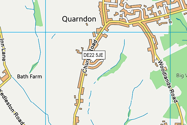 DE22 5JE map - OS VectorMap District (Ordnance Survey)
