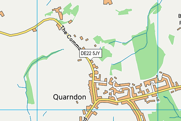 Quarndon Cricket Club map (DE22 5JY) - OS VectorMap District (Ordnance Survey)