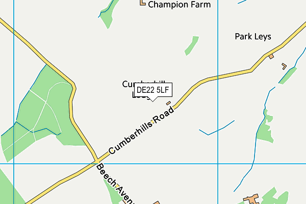 DE22 5LF map - OS VectorMap District (Ordnance Survey)