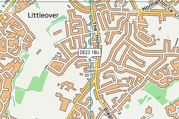 DE23 1BU map - OS VectorMap District (Ordnance Survey)