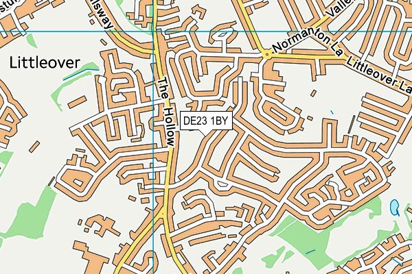 DE23 1BY map - OS VectorMap District (Ordnance Survey)