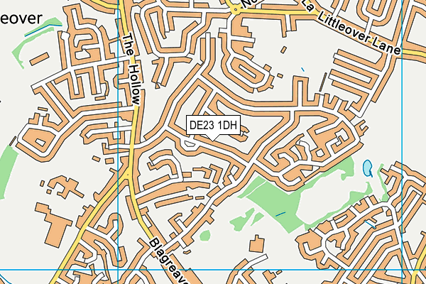 DE23 1DH map - OS VectorMap District (Ordnance Survey)