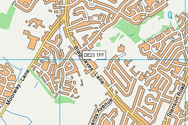 DE23 1FF map - OS VectorMap District (Ordnance Survey)