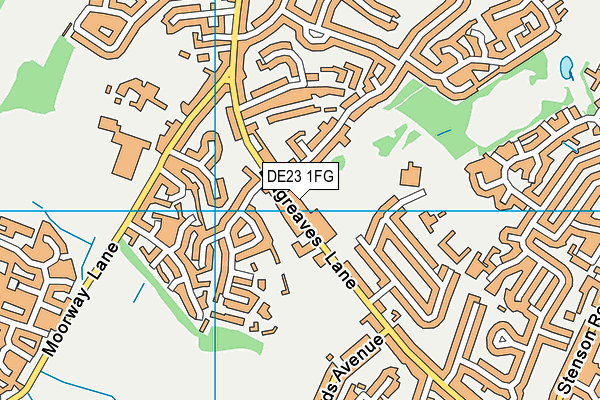 DE23 1FG map - OS VectorMap District (Ordnance Survey)