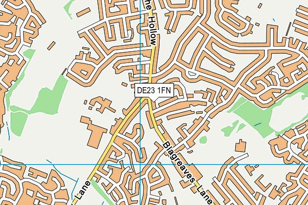 DE23 1FN map - OS VectorMap District (Ordnance Survey)