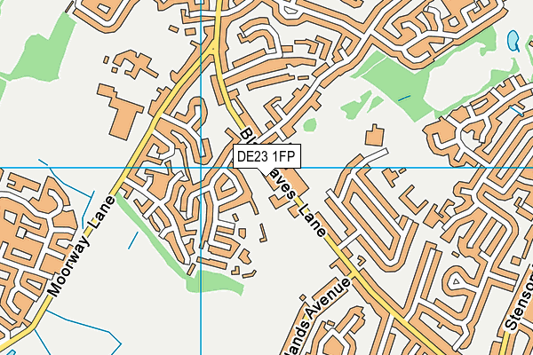 DE23 1FP map - OS VectorMap District (Ordnance Survey)