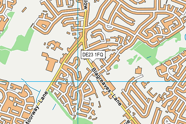 DE23 1FQ map - OS VectorMap District (Ordnance Survey)