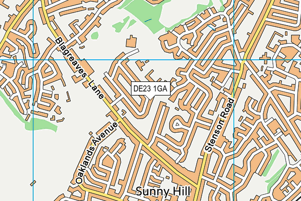 Gayton Junior School map (DE23 1GA) - OS VectorMap District (Ordnance Survey)